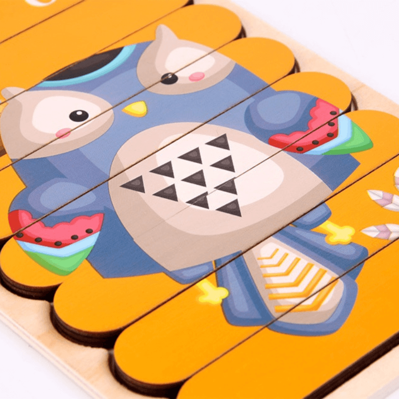 Doppelseitiges Holzpuzzle