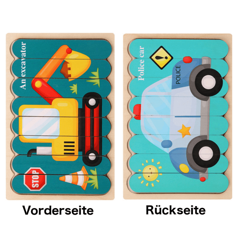 Doppelseitiges Holzpuzzle