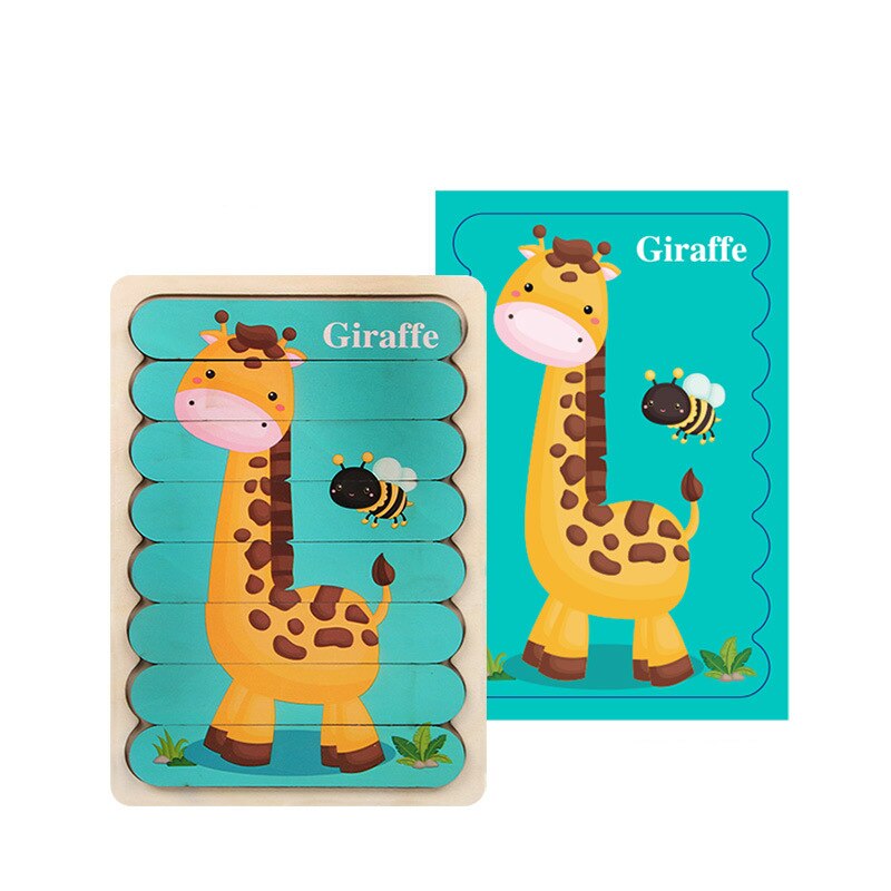 Doppelseitiges Holzpuzzle